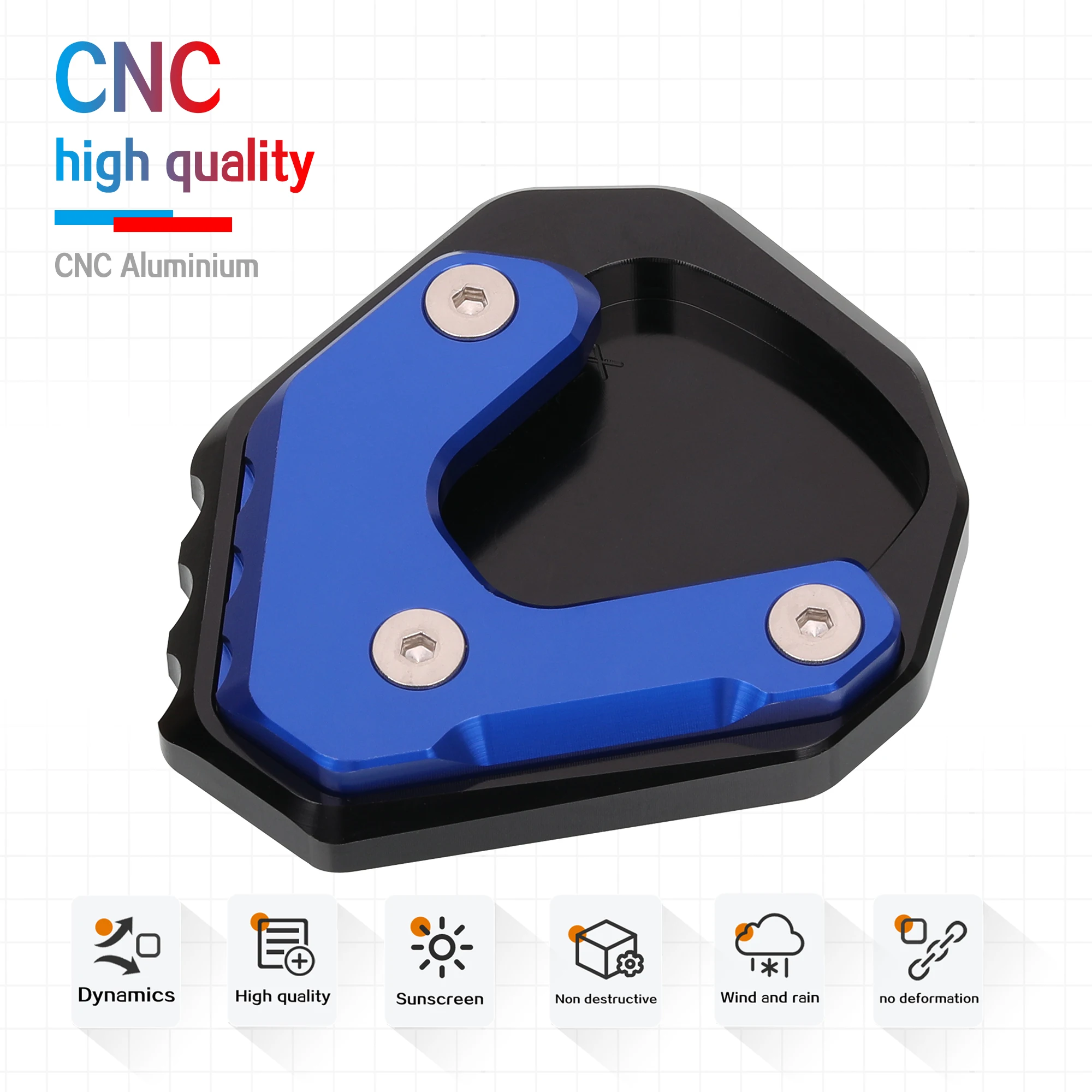 สําหรับ Honda TRANSALP750 XL750 TRANSALP รถจักรยานยนต์ขาตั้งขยาย Extension TRANSALP 750 Kickstand เท้า Pad สนับสนุน ﻿