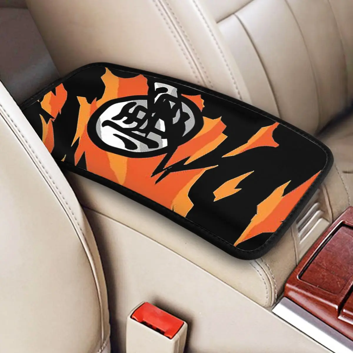 Car Armrest Cover Mat Son Goku Dragon Ball Z Waterproof Center Console Cover Pad Vegeta DBZ Car Interior Cushion