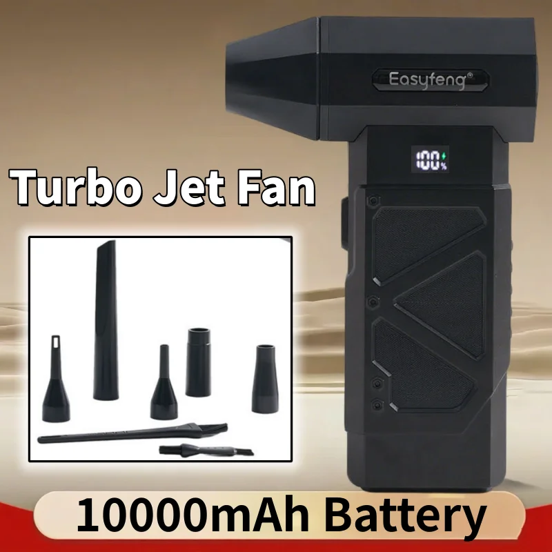 

Violent Fan 1000000RPM Powerful Air Blower Vacuum Dust Cleaner Type-C Rechargeable Strong Wind 58m/s Turbo Jet Blower Turbo Fan