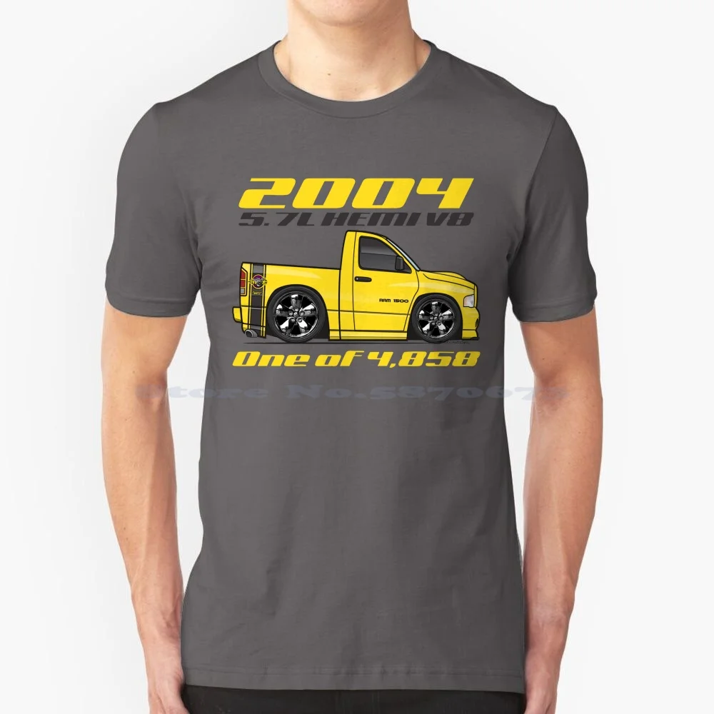 2004-Yellow T Shirt 100% Cotton Tee 2004 2005 Ram 1500 Pickup Truck Daytona Srt 10 Srt10 Rumble Bee Hemi