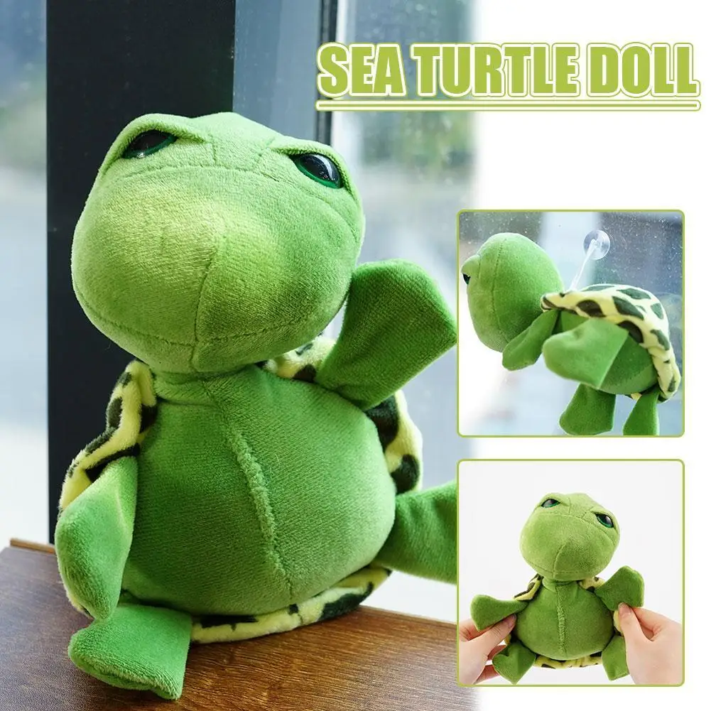 20cm lindo Anime juguete marino ojos grandes verde suave Navidad niños relleno almohada Kawaii almohada de felpa de mar Tu P4i5