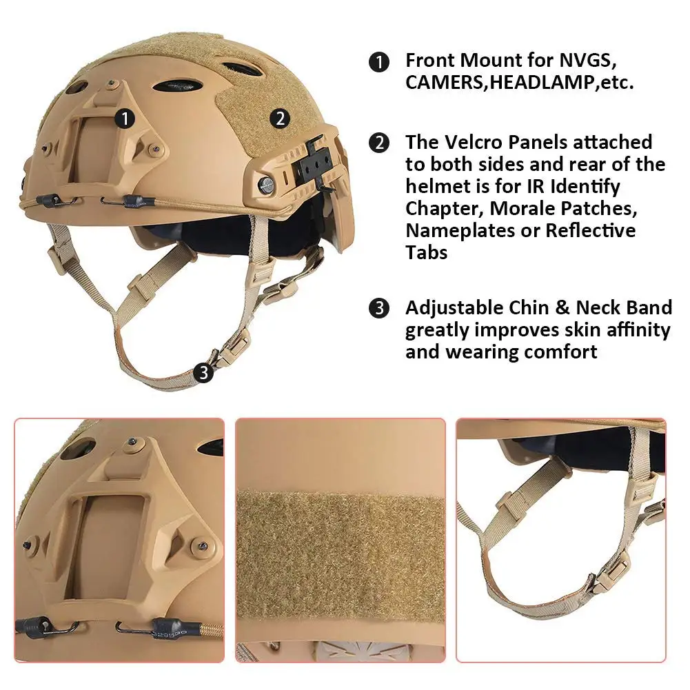 Casque Airsoft DulHelmet avec bouton réglable, ABS épais, extérieur, équitation, tir, CS, protection rapide, équipement militaire