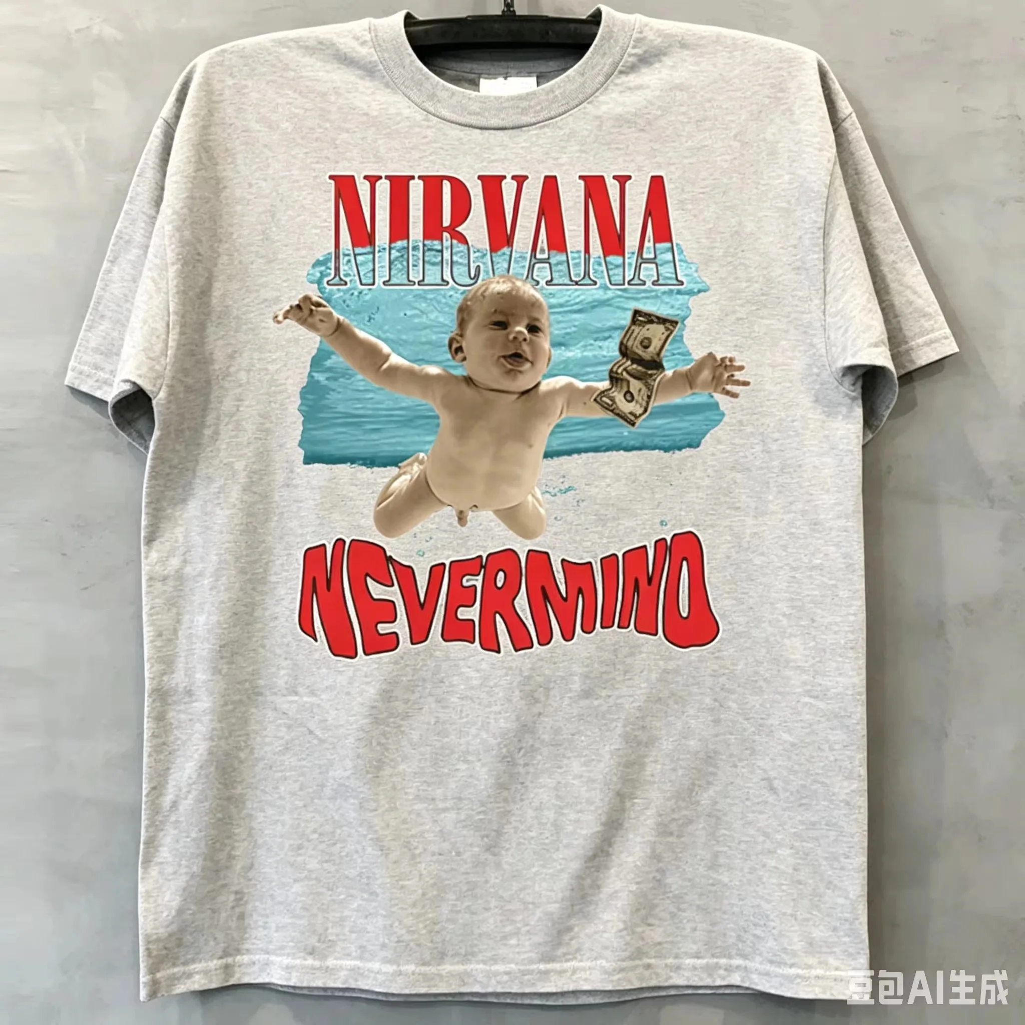 Nirvana Band - Don't Mind The Kids Vintage Retro Short-Sleeved American Streetwear Men's and Women's Pure Cotton T-Shirt