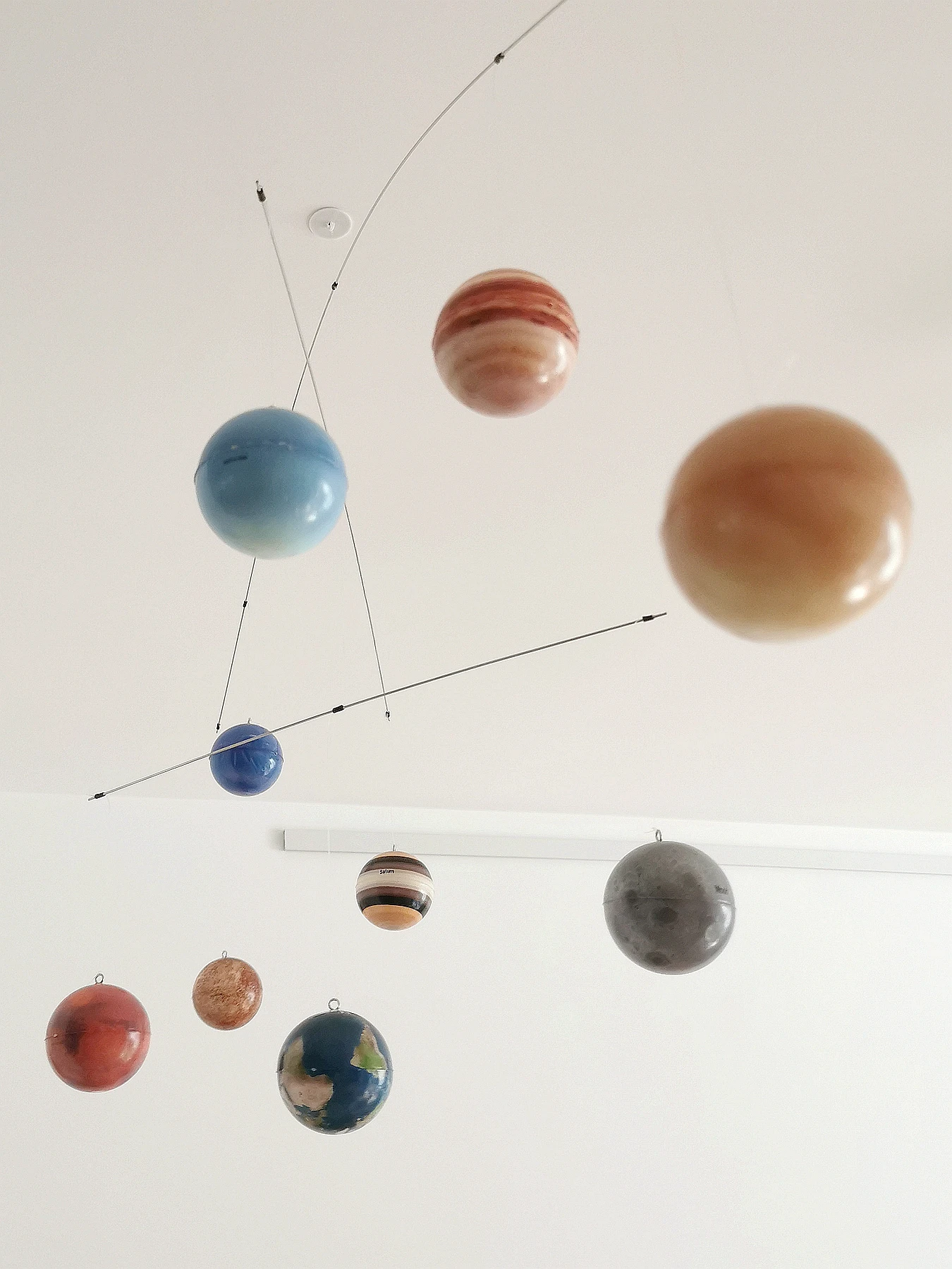 

Декоративные подвески в виде планет для детской комнаты, в скандинавском стиле, из металла и губки, настенные украшения.