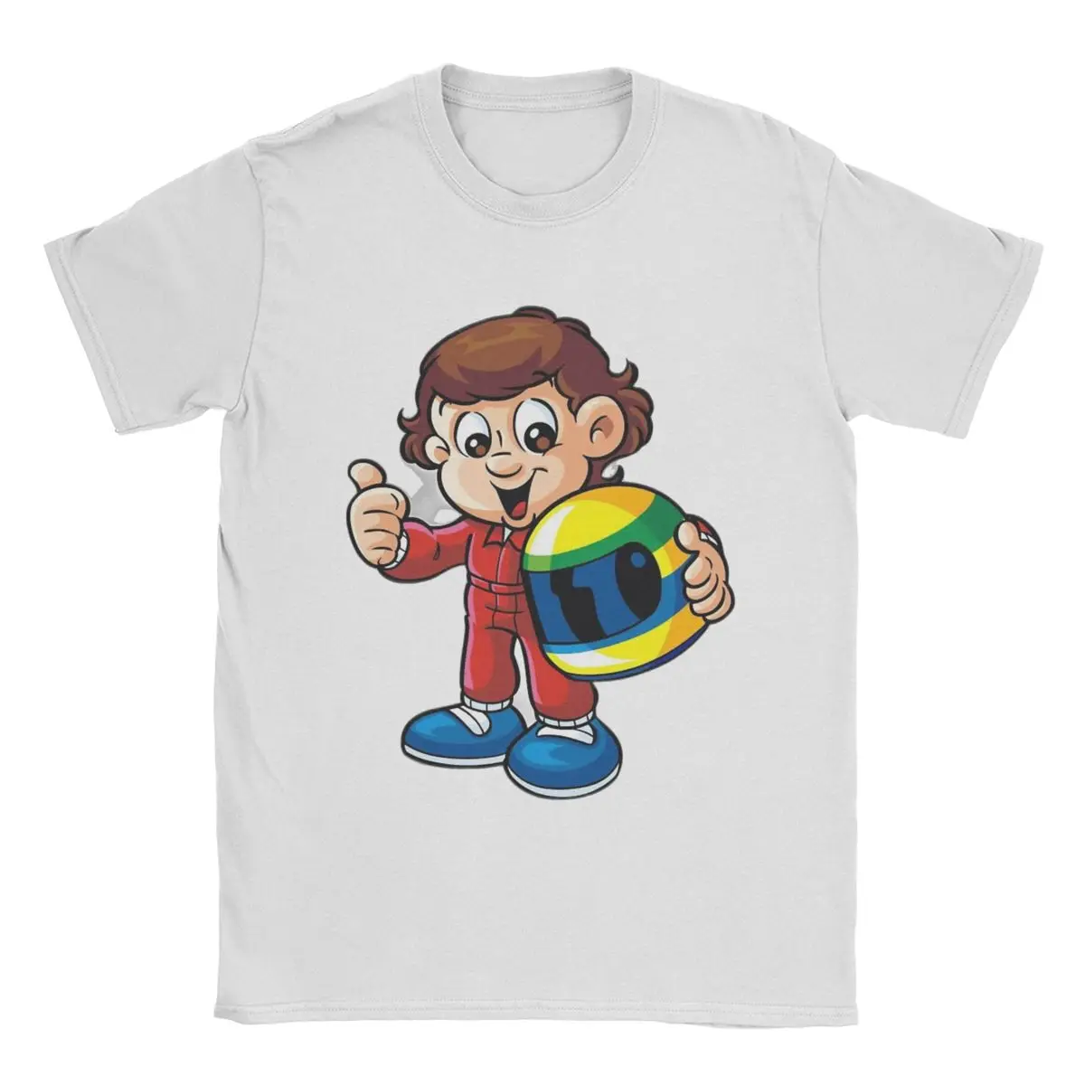 Cute Senninha Ayrton Senna Shirt Accessories Men Women's 100% Cotton Amazing Cartoon Tee Shirt Short Sleeve Clothes New Arrival