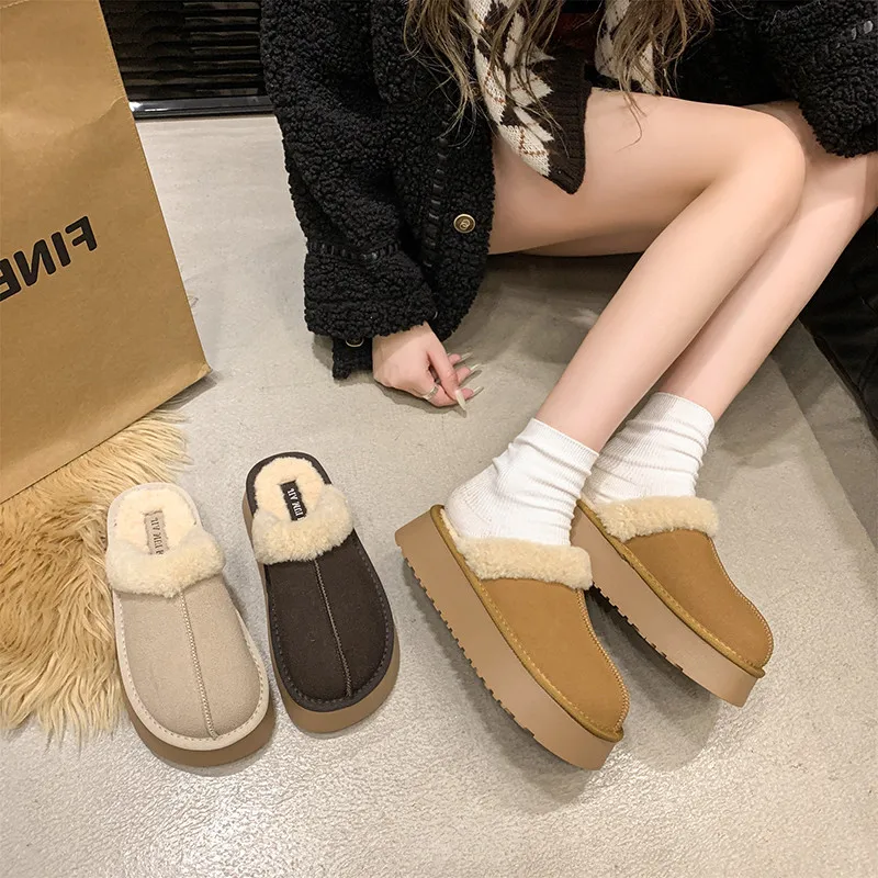 Pantoufles de Luxe Souples à Plateforme pour Femme, Chaussures de Styliste, Mode Décontractée, Loisirs, 2024