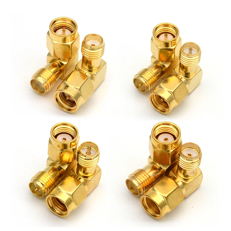 Adaptador SMA de 90 grados, macho a hembra, para antenas 2G/3G/4G LTE