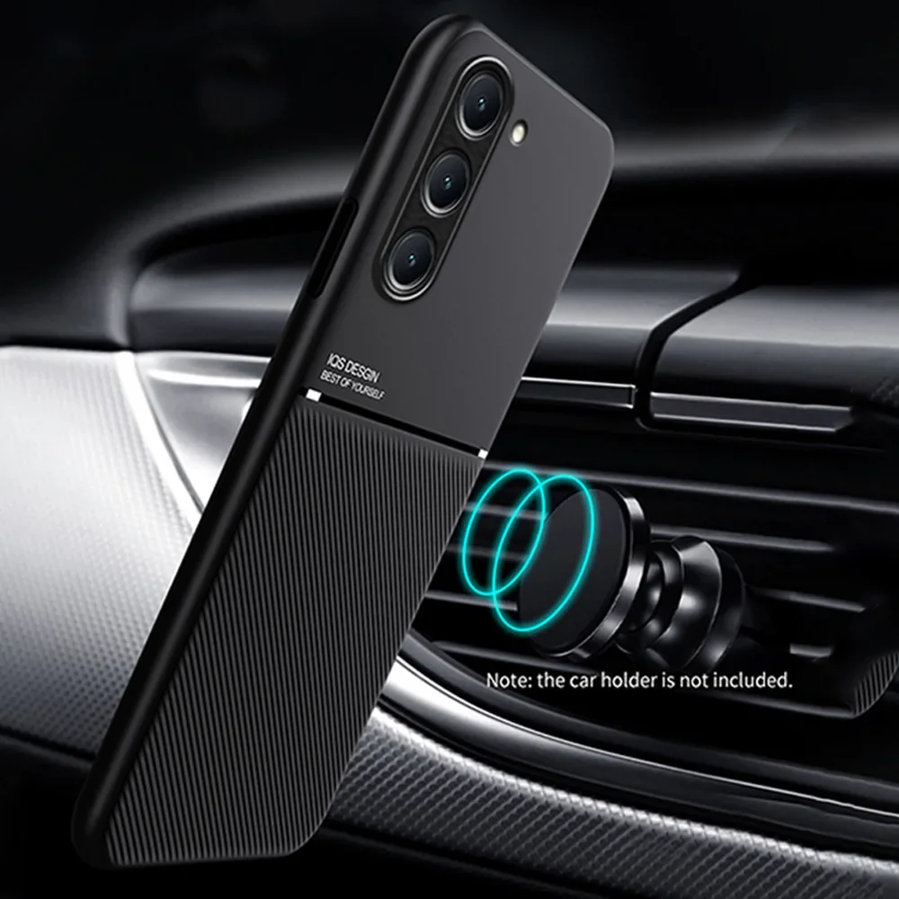 Magnetic Car Phone Case for Samsung Galaxy S23 S23 Ultra S22 S21 S20 S20FE S21FE Built-in Magnet Metal Soft TPU Shockproof Cover