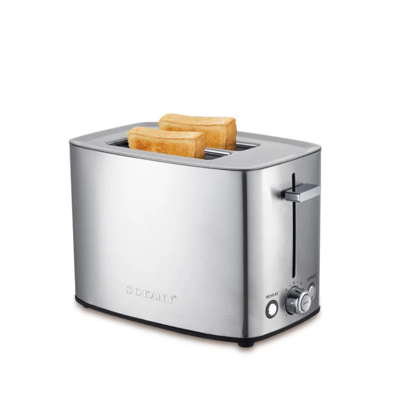 

Household 2-slice Toaster 1000W Stainless Steel Toaster Multi-speed Adjustable Breakfast Maker Toaster Wide Slot