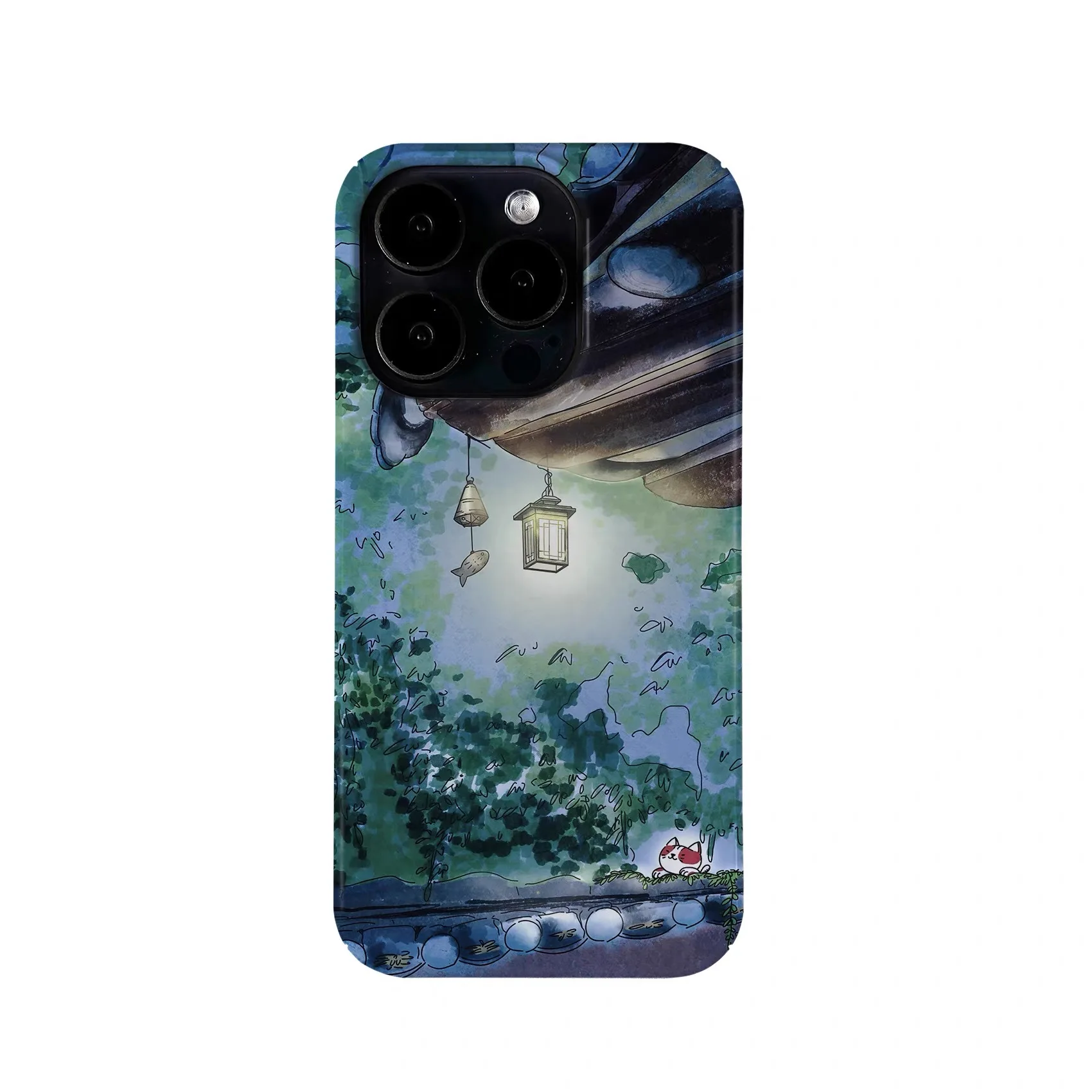

Dark Green Cat Seeking Light Phone Case for IPHONE 17 Air 16E 15 PROMAX 14 Plus 13 12 MINI 11 PRO 16Plus XR Acrylic Phone Cover