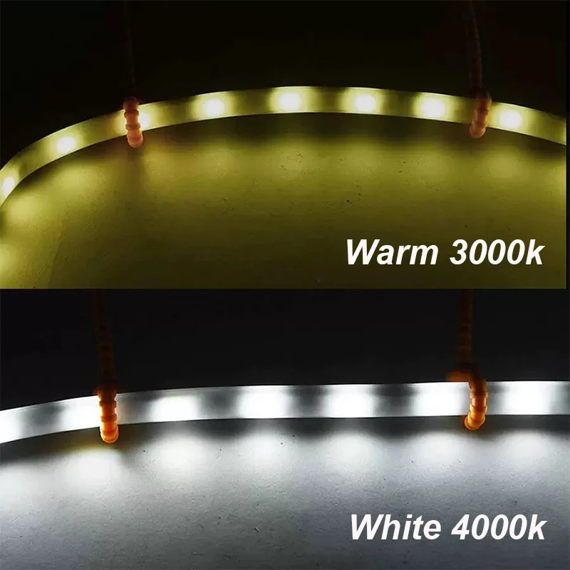Tira de luces Led blancas para acampar, cinta de luz Led magnética de 5V, tiras de iluminación Led flexibles, tira de luces Led portátil Usb