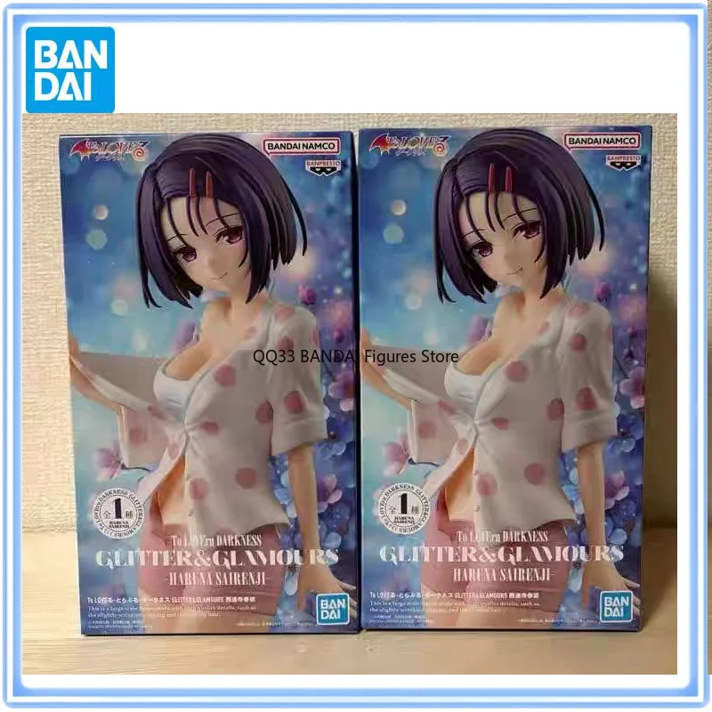 BANDAI Anime To Love-Ru Darkness GLITTER & GLAMOURS Haruna Sairenji figura de acción modelo adornos de escritorio coleccionables