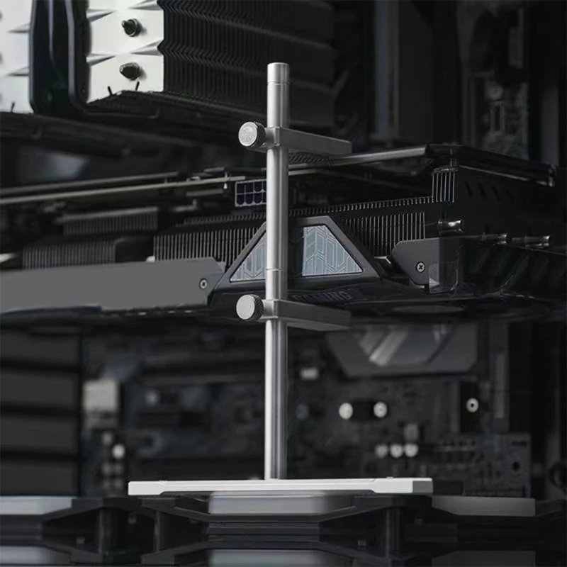 Grafikkartenhalter, verstellbar, einlagig, GPU-Grafikkartenständer, Aluminium, GPU-Stützhalterung für Computer