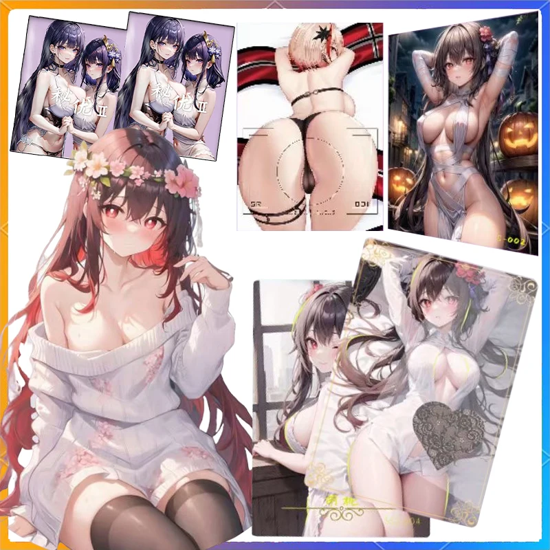 Sexy Goddess ACG Card Limited Goddess Story Bikini Nude Uniform Black Silk Sexy Girls A6 Size Double Sided Card Adult Hobbies