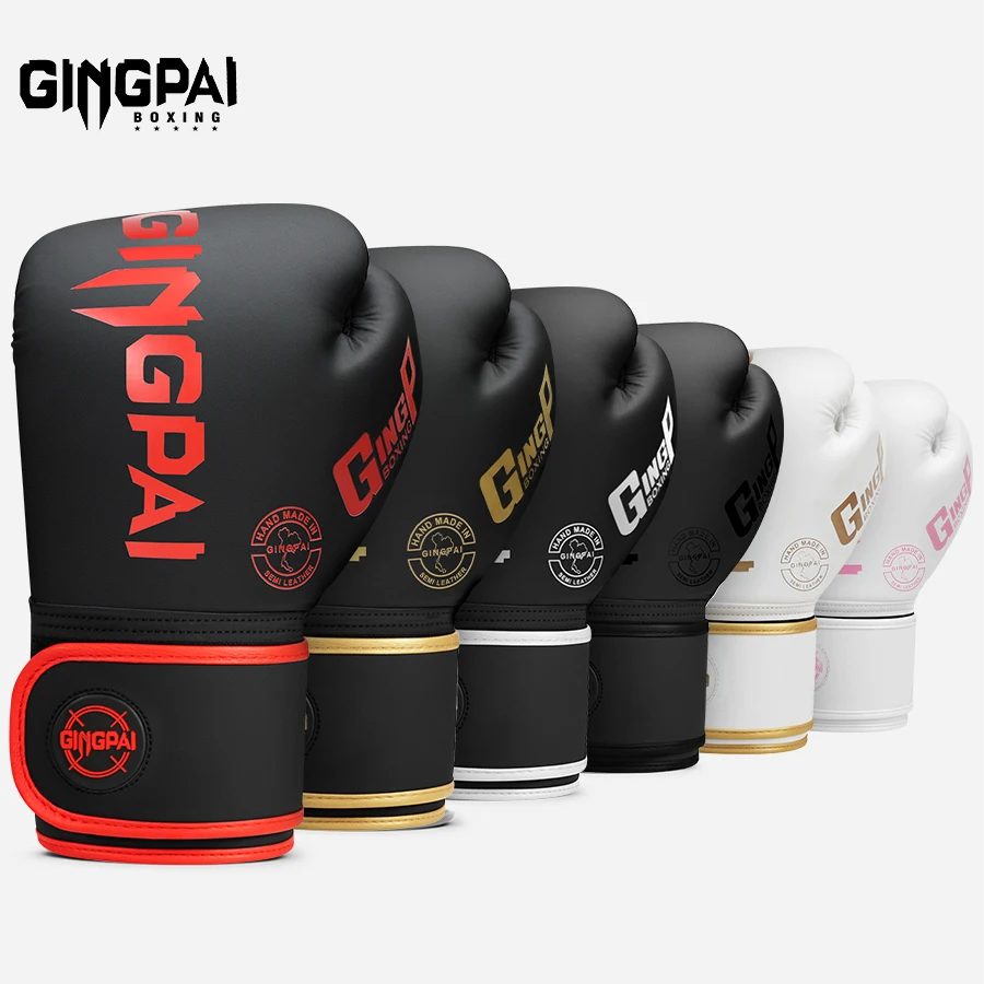 8,10,12,14 OZ Adult Kick Boxing Gloves PU Karate MuayThai Guantes De Boxeo Free Fight MMA Sanda Training Equipment For Men Women