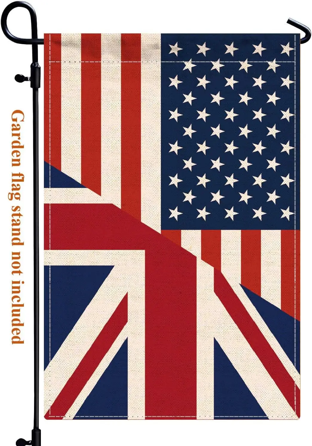 British USA Friendship Garden Flag,12x18 in Heavy Duty Great Britain UK America US Outdoor Banner for Patio Yard with Double yyi