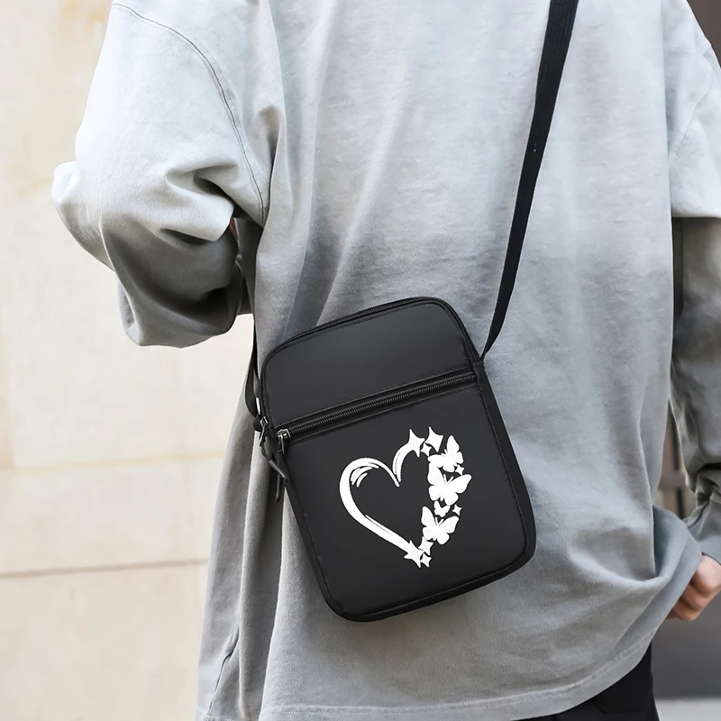 Unisex-Mini-Umhängetasche – kompakte Handytasche mit verstellbarem Riemen (Hals/Taille tragbar) für Männer und Frauen – Detail 9