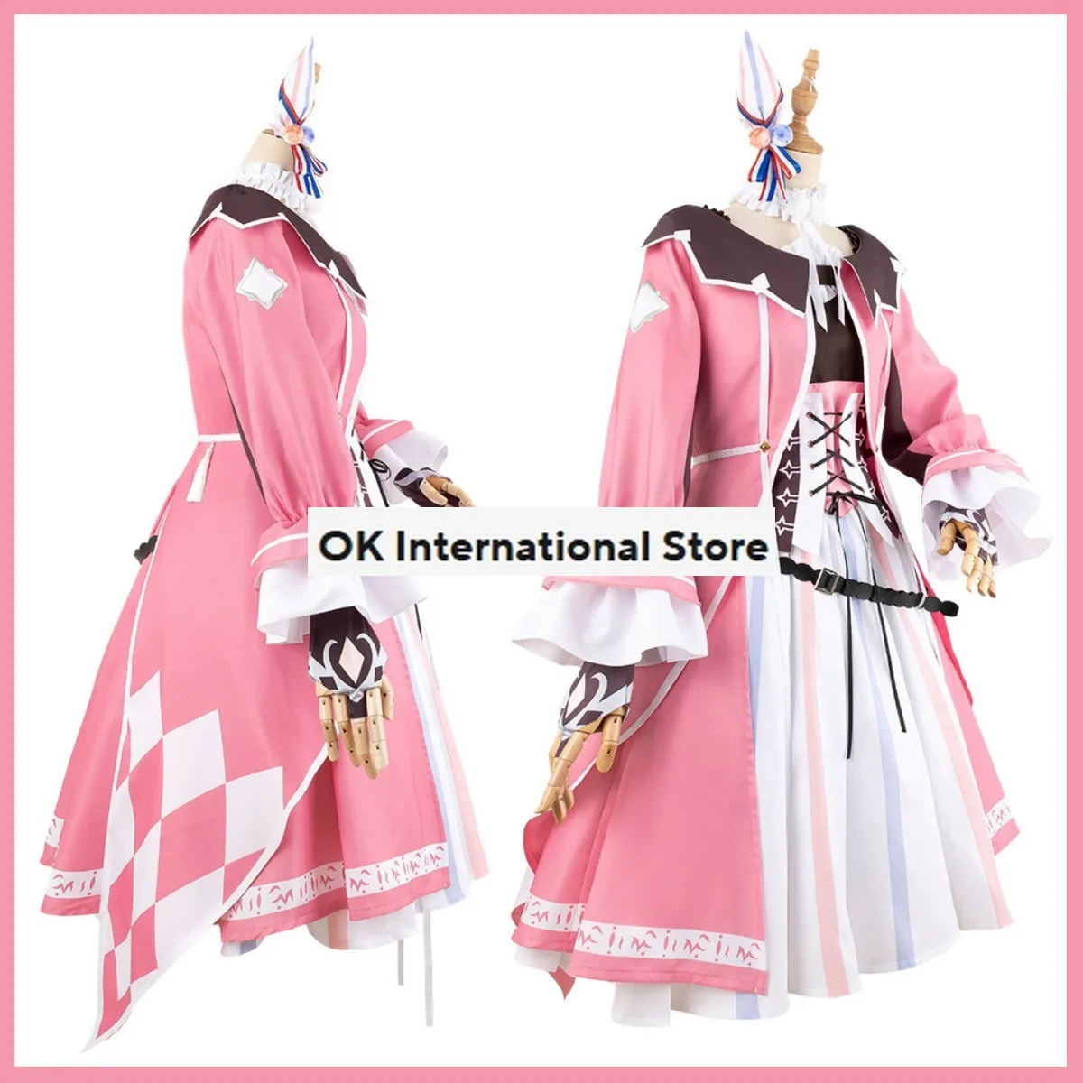 Anime Game Umamusporcelain: azole Derby Wonder Acute Cosplay Costume, Perruque Rose Lolita fur s, Femme Sexy Kawaii Carnaval Halloween imbibé