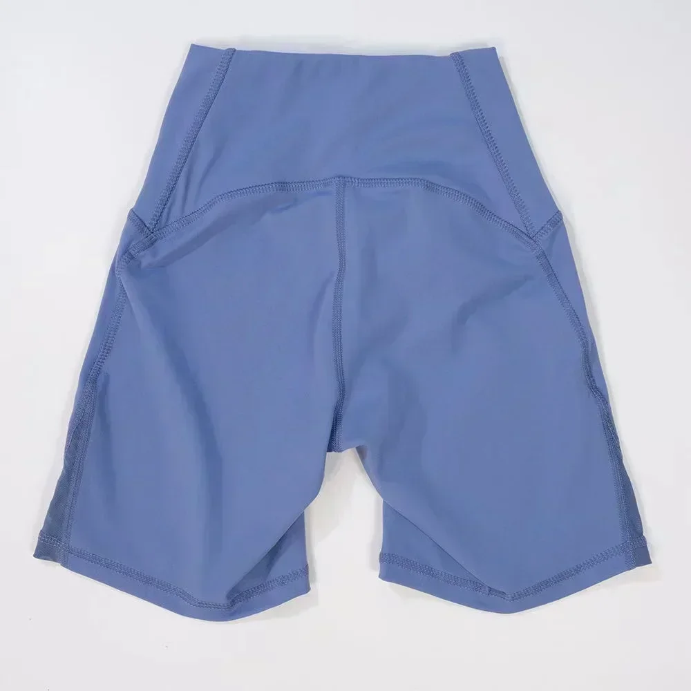 Short de sport taille haute imprimé citron, short de yoga, doux et sans couture avant, commandé dans les quatre sens, évac80-la transpiration, sans emballage, été