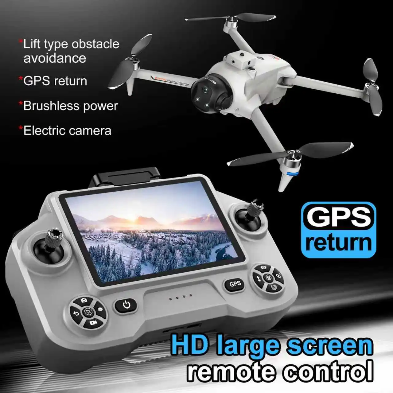 Foldable GPS Drone 30CM Medium Size 4K Dual Camera Optical Flow Auto Return Anti-wind Aerial Photography Drone For Outdoor Travel
