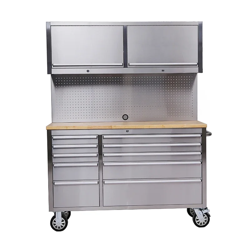 55inch Garage Cabinet With up Cabinet and Pegboard
