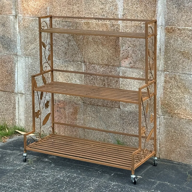 

Furniture for small-sized apartments Outdoor Shelf for Balcony Garden & Courtyard, Vintage Plant Display"
