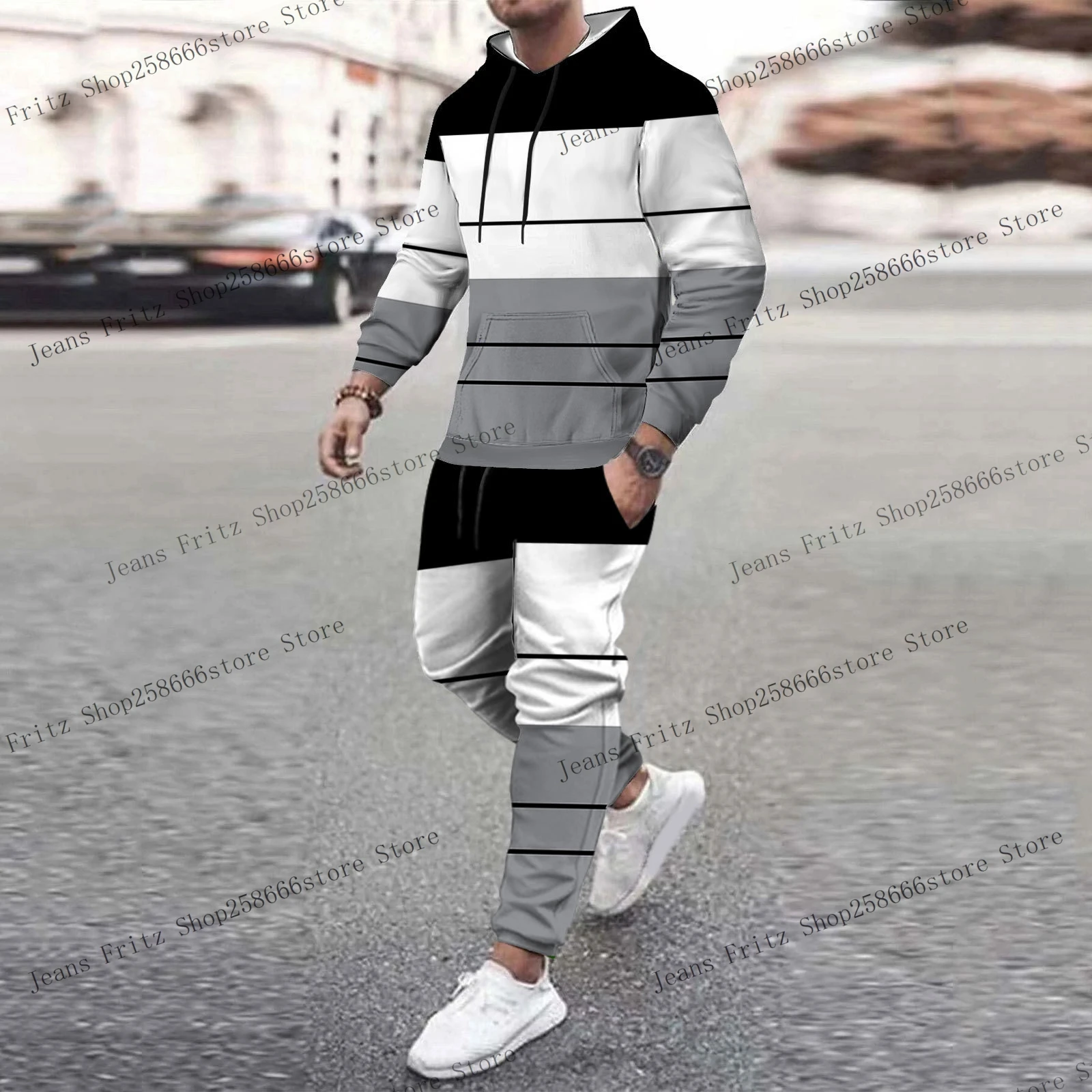 Autumn Men Tracksuit 2 Piece Sets 3D Printed Hoodie 2pcs Set Kids Fashion Casual Men Women Street Sports Jogging Suits