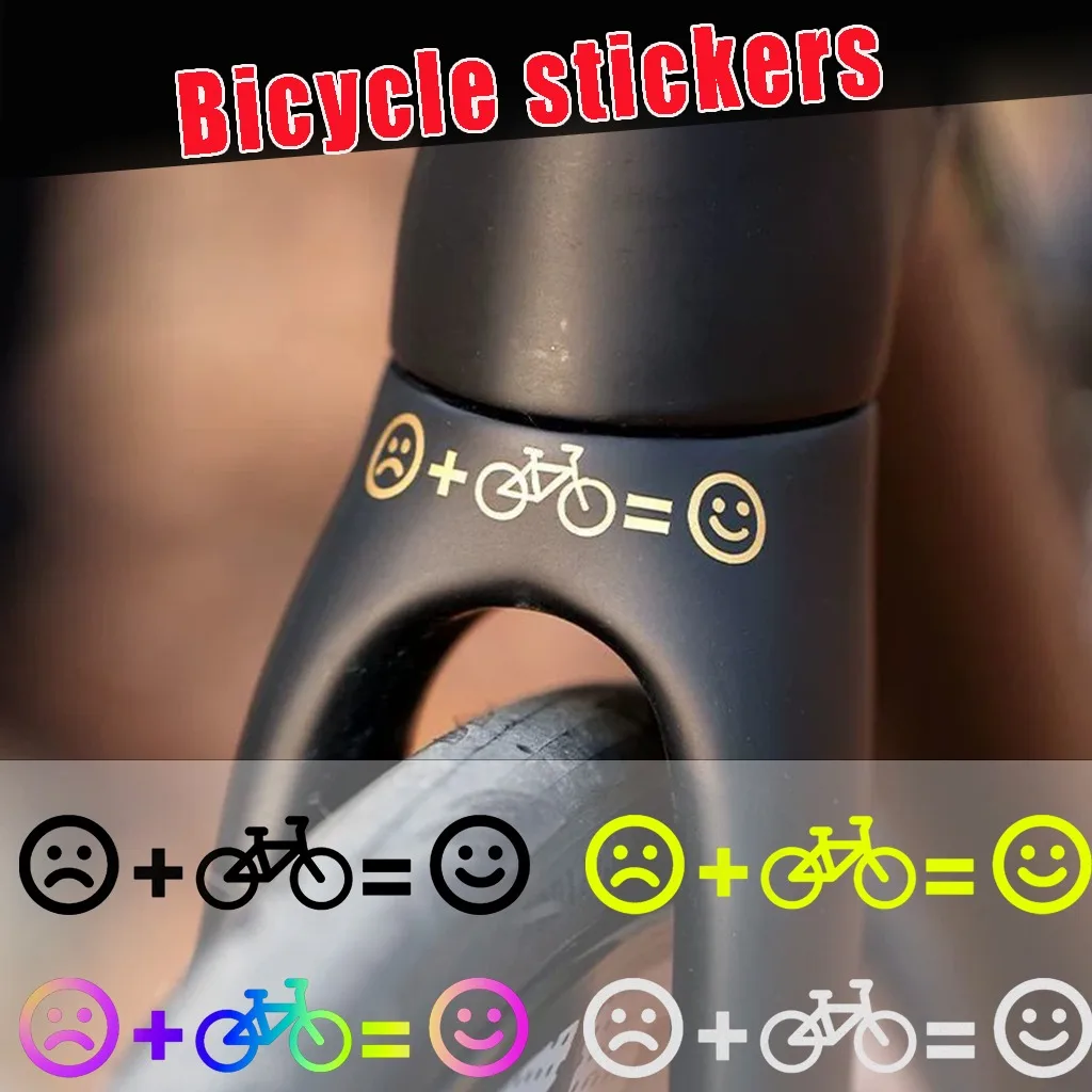 

3PCS Bicycle Personality Frames Handle Bar Mudguard Sticker Rainbow Vinyl Mountain Road Bike Protection Decorative Decal
