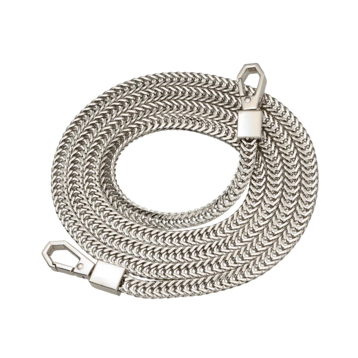 メタルバッグチェーン レディース シルバー クロスボディストラップ DIY ショルダーバッグ パースアクセサリー スムースグロッシーデザイン メタルハンドバッグチェーン