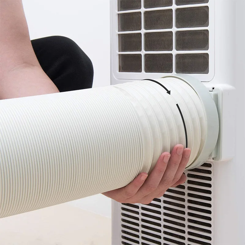 ∅130mm/150mm/180mm Mobile Air Conditioning Exhaust Duct PP Flexible Vent Pipe Turning To Left Extend Connect Tube,0.5m-5m