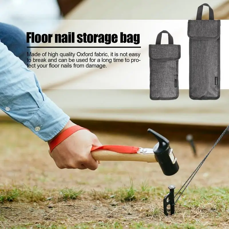 Gardening Tools Bag, Tent Nails Stakes Holder Oxford Cloth Camping Bag, Portable Tool Waist Belt Bag For Outdoor Camping Hiking