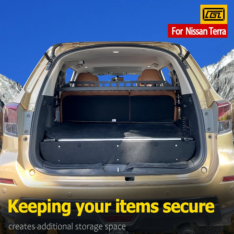 Panneau de Rangement pour Accessoires de Voiture Nissan Terra, Garnitures Intérieures, Support de Conservation de Coffre Arrière, 2018 2019 2020 2021