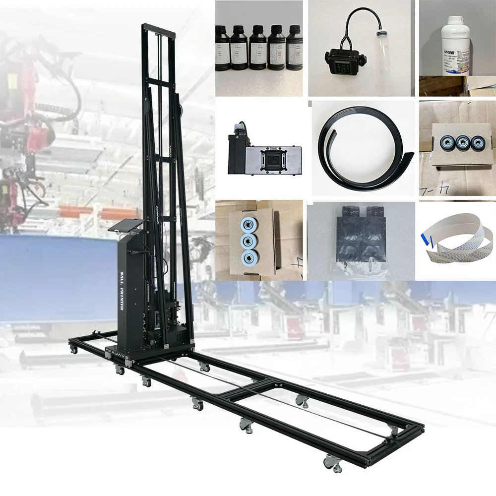 Настенный принтер, вертикальные струйные УФ-чернила для Epson Dual DX10, портативный настенный принтер для украшения фона, настенная живопись