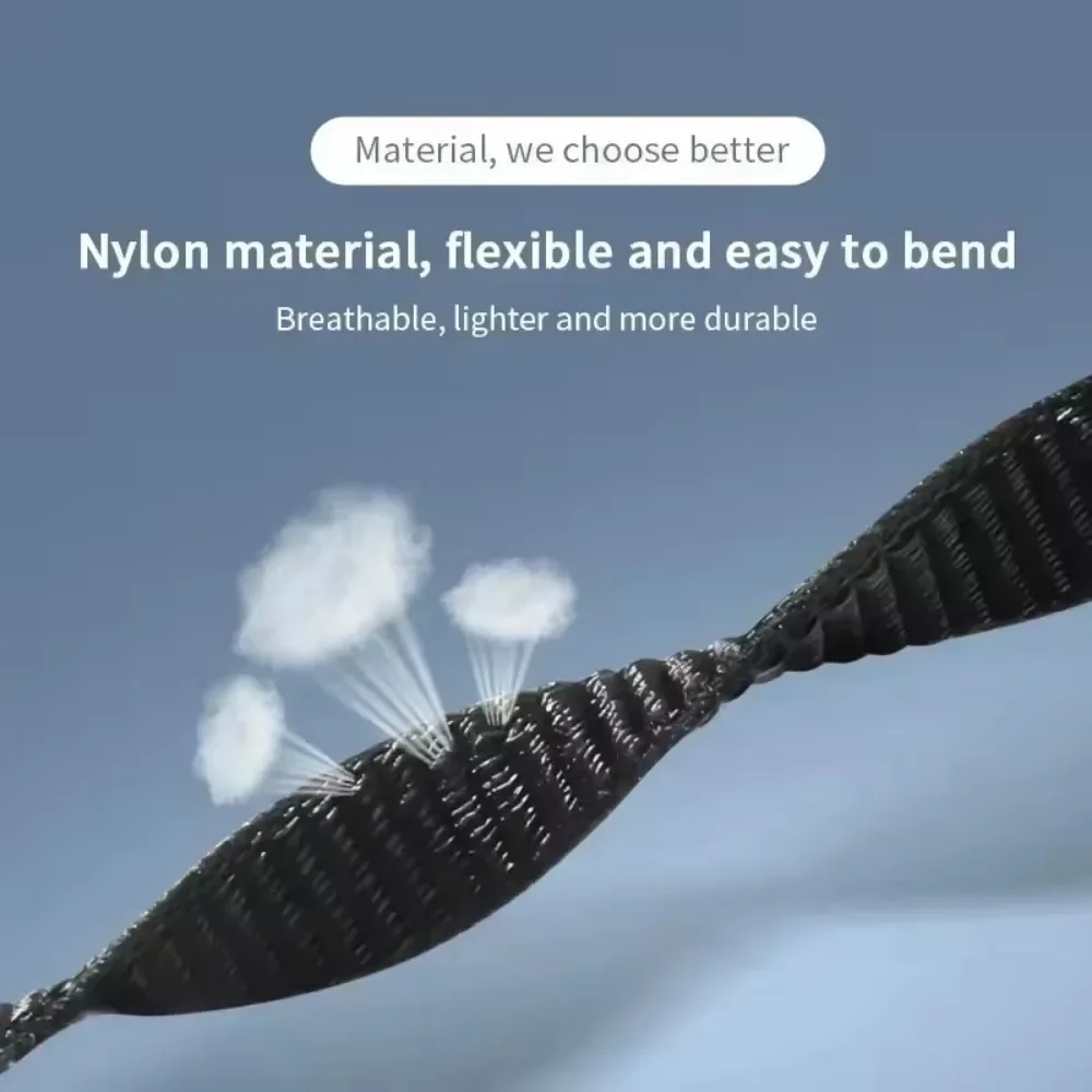 ไนลอนสําหรับ Xiao mi mi Band 10 9 8 นุ่มสบายเปลี่ยน Breathable สายรัดข้อมือ mi Band 10 9 อุปกรณ์เสริมเข็มขัด