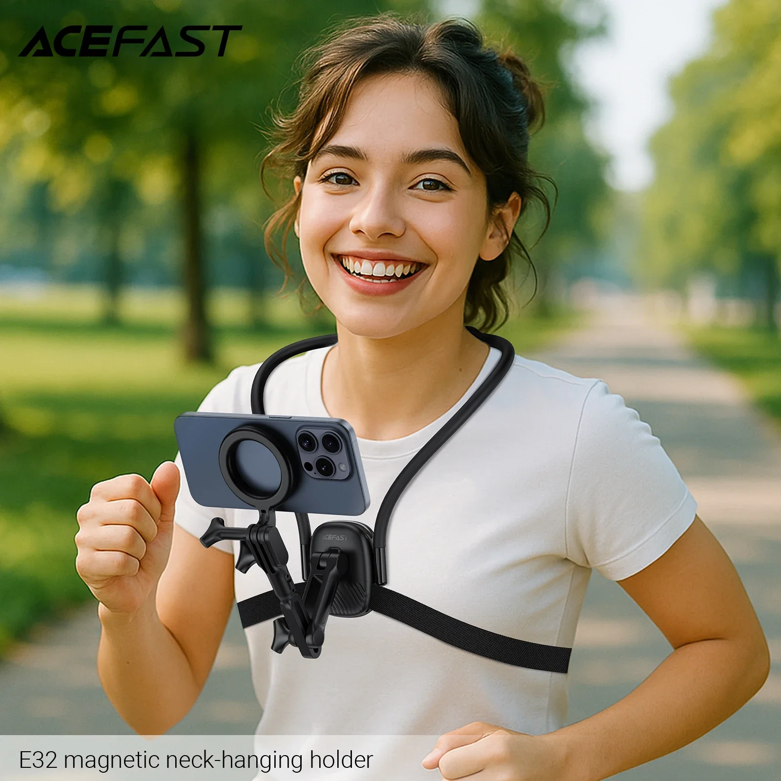 

2026 Silicone Magnetic Quick Release Neck Mount Holder for Iphone 17/16/15/14 Samsung Huawei GoPro Dock Station Bracket