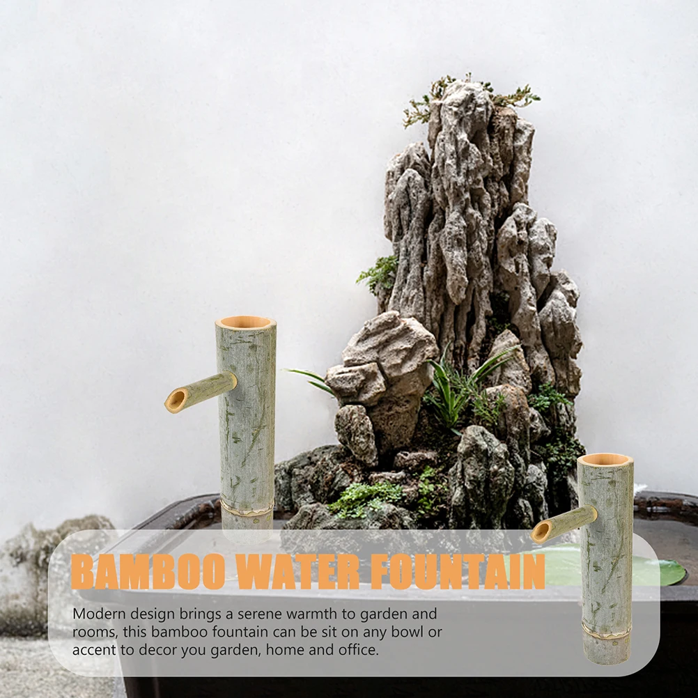 

Natural Bamboo Waterfall Fountain Decor For Fish Tanks Gardens Patios Indoor Outdoor Fountains Garden Decor