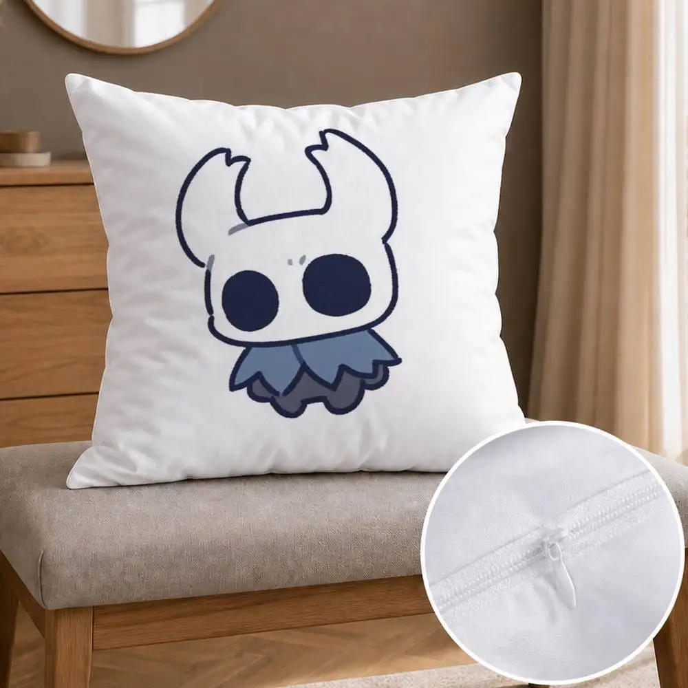 Silksong game Hollow Knight   Double-sided Printed Square Decorative Cushion Cover for Sofa Living Room Home Decor