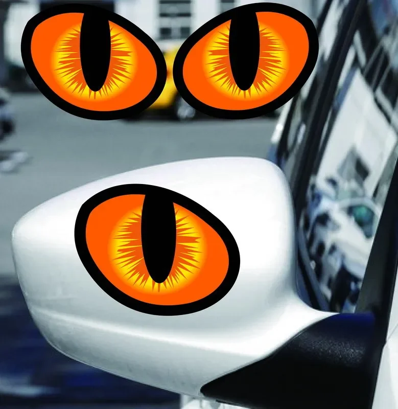 3D Stereo Reflective Eyes Stickers for Car Rearview Mirror Auto Strong Reflective Cat Eyes Waterproof  for Truck SUV