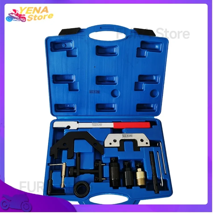 

Комплект инструментов для регулировки ГРМ BMW (дизельные двигатели M41, M47, M57TU): выравнивание распредвала, фиксация коленвала, регулировка клапанов