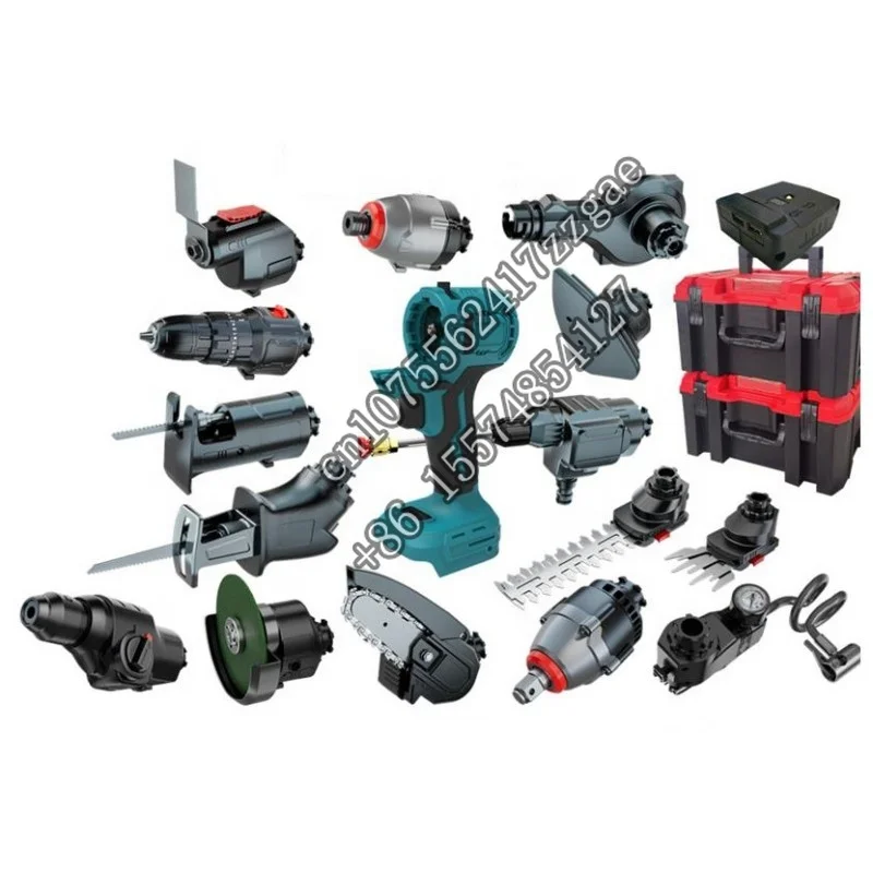 

Electric tools with replaceable machine heads Quickly assembled cordless lithium battery tools 1+N portable power tool set