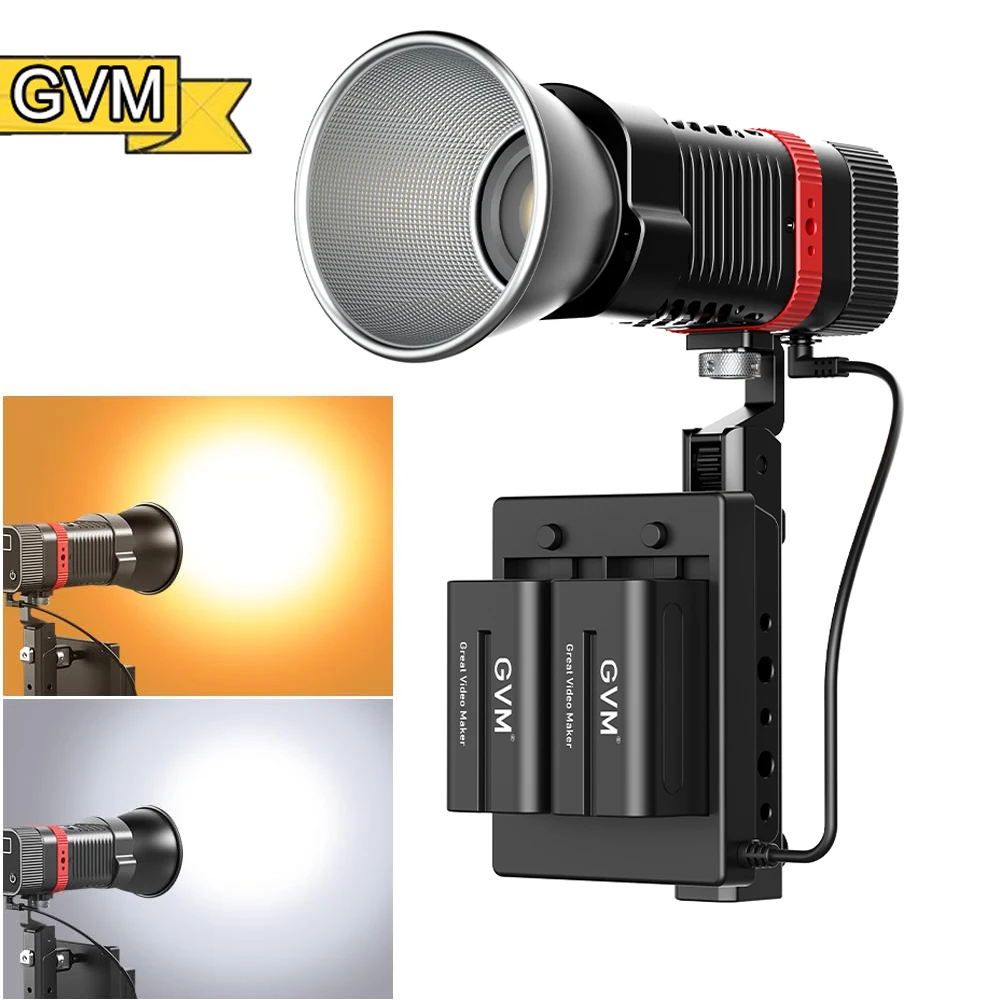 

Портативное светодиодное освещение GVM PL60B, 60 Вт, для записи видео, монолитный блок светодиодов, портативное наружное освещение для фотосъемки с 2 батареями