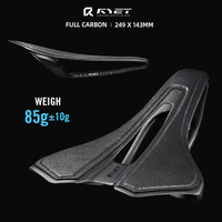 RYET Ultralight 85g 249x143mm Full CARBON Bike Saddle for MTB Gravel Road Bike 7x9 Dual-Track Hollow New Design Racing Saddle