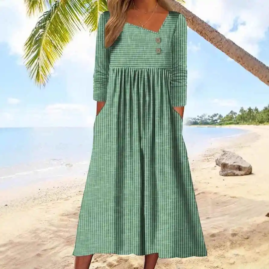 

Женский свободный повседневный полосатый косой свитер V-Ne, осенняя мода, удобный мягкий материал, для среднего возраста и ly ulation