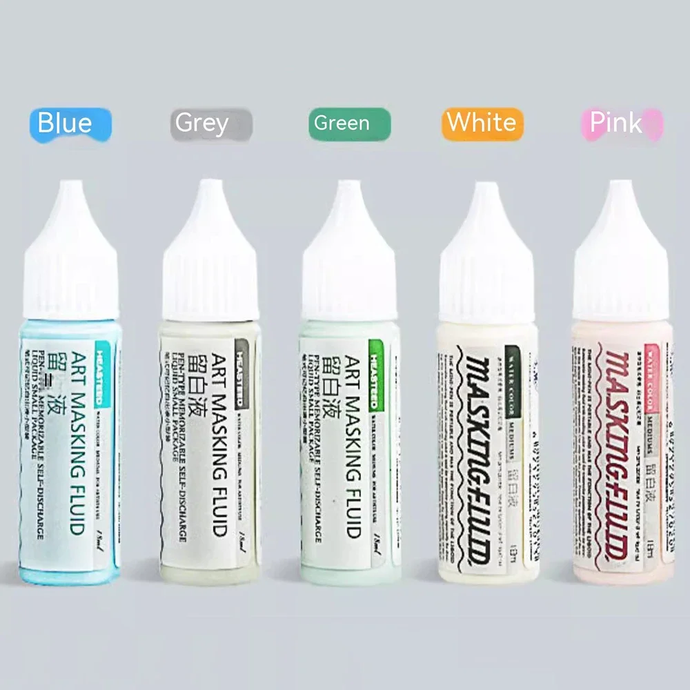 Art Masking Fluid White Latex Pigment Covering Liquid Painting Beginner Watercolor Paint Quickly for Ink Gouache Crafts Supplies