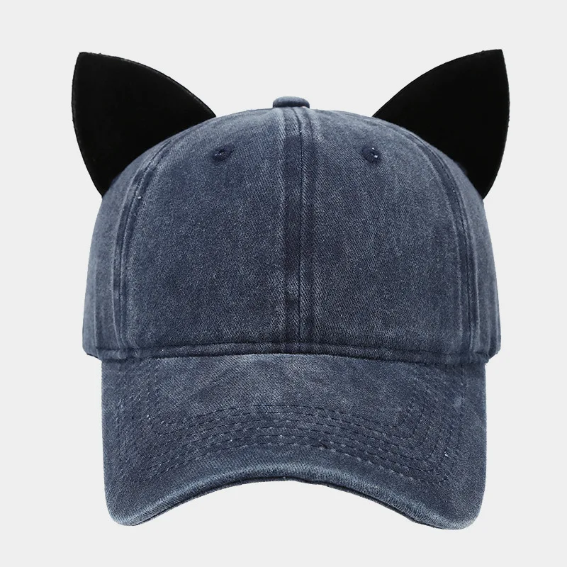 Niedliche Baseballkappe mit Katzenohren, Damen-Sommerkappe mit weichem Oberteil, personalisierte Mütze für Studentenpaare, Herren-Hip-Hop-Streetwear – Detail 9