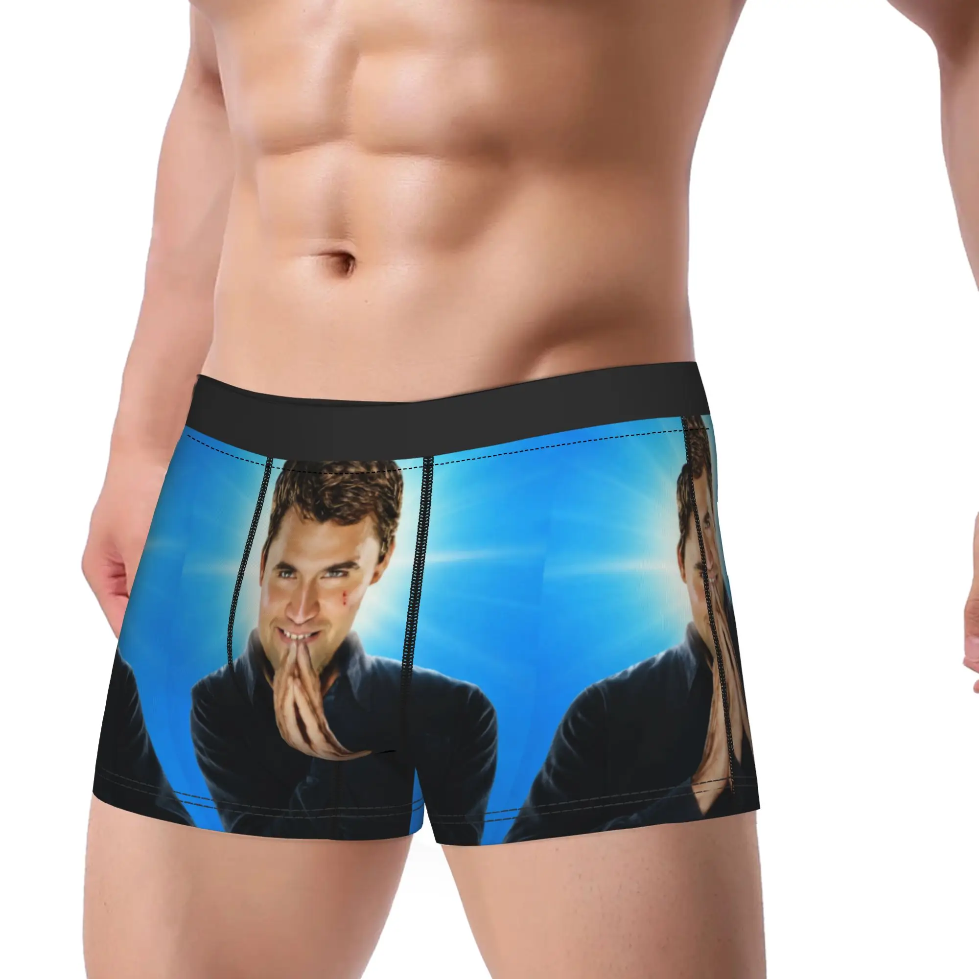 Charlie Kirk Prayer Pose Meme Shorts Briefs  Underwear Trenky Male Elastic Trunk Printed Plus Size Panties