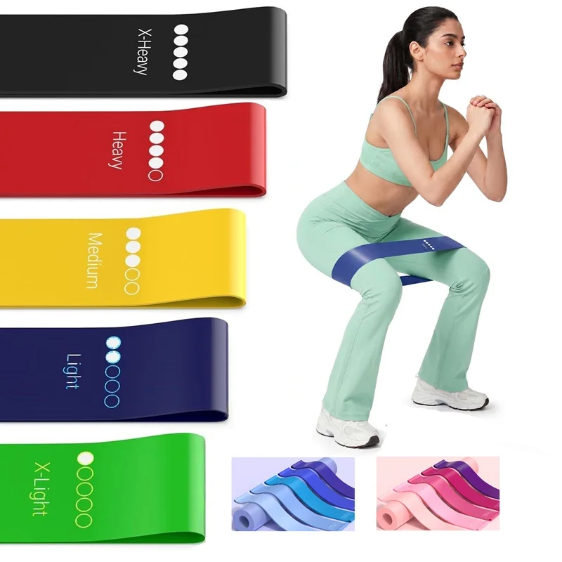 Conjunto de Bandas de Resistência TPE para Fitness, Equipamento de Treinamento de Força, Expansor de Yoga, Ferramenta Elástica Portátil para Pilates