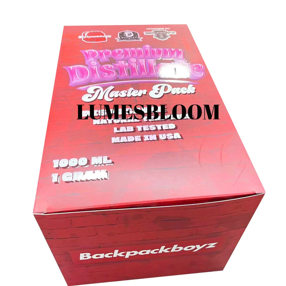 Backpackboyz Empty Cartridge Storage Opp Pouches 1000mg Display Box Paper Cardboard Sticker Set Customize Packaging