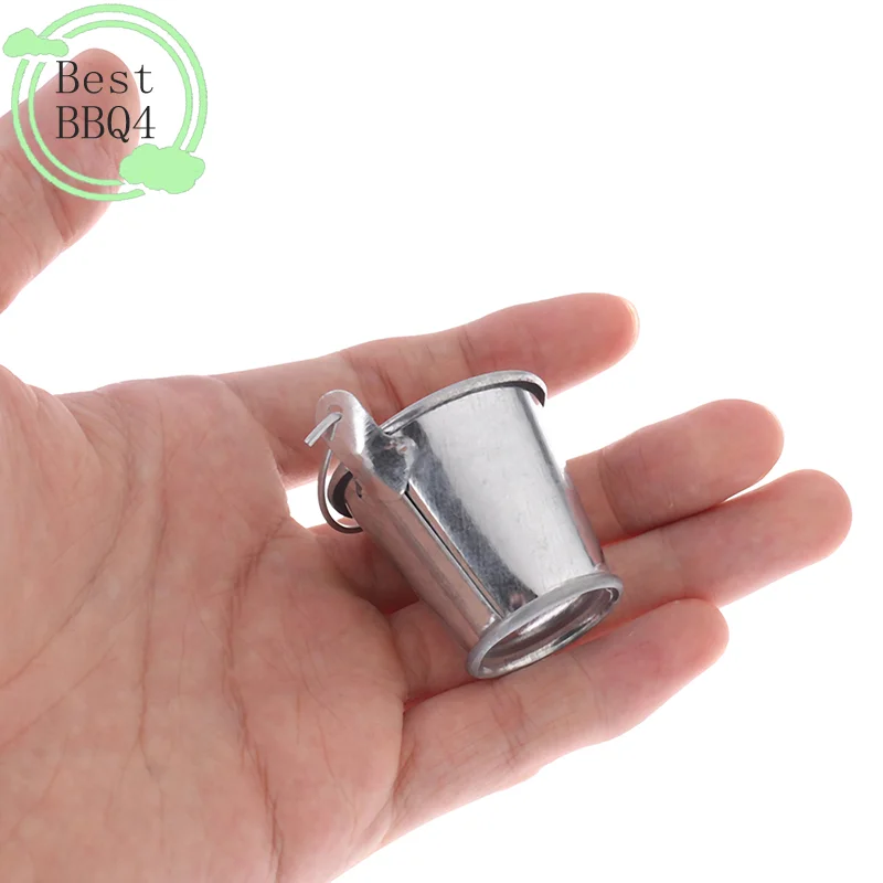 (BBQ4)1/6 1/12 Dollhouse Miniature Metal Bucket Mini Kitchen Decor Pretnd Play Toy Mini Family Metal Small Water Bucket Ornament