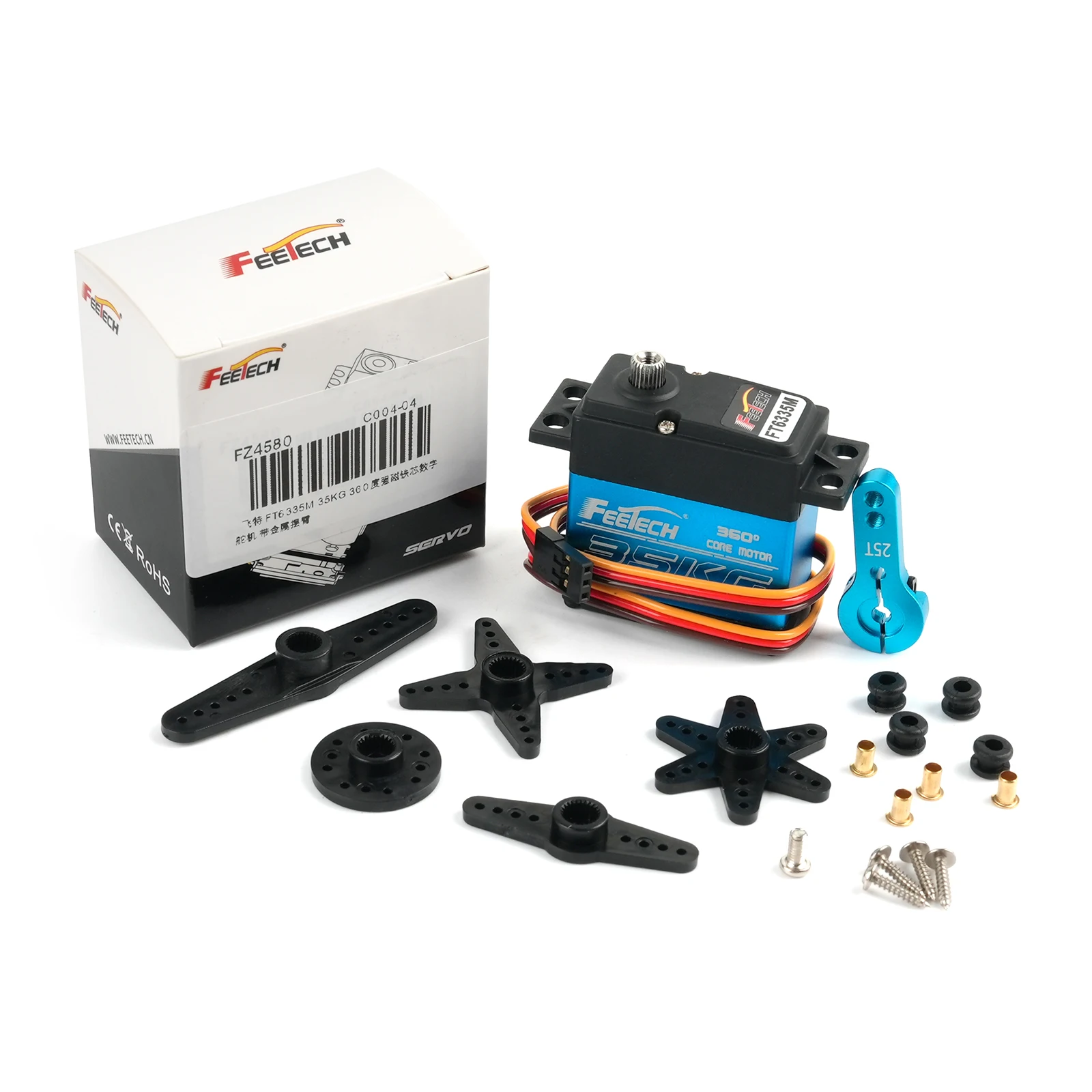 

FT6335M 35KG Digital Servo Motor 360 Degree Magnetic Steel Gear 7.4V for RC Car Robot Plane Quadcopter DIY Parts Accessories